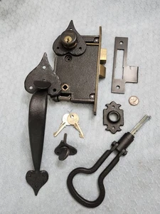 McKinney Entrance Heart Thumb Latch Mortise Lock - Picture 1 of 3