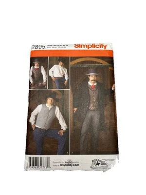 Shirt Coat Vest 38 40 42 44 Costume 2895 Simplicity Sewing Pattern Lawman West - Image 1 of 4