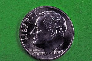 1964  Deep Cameo Silver Roosevelt Dime US GEM Proof Coin (90% SILVER)     - Picture 1 of 1