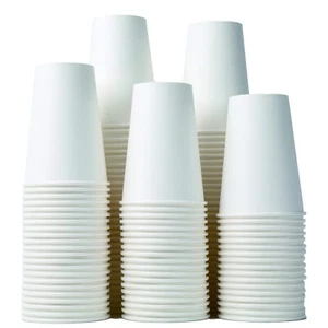 8 oz Paper Cups 300 Pack - Durable Leak-Proof Safe for Hot or Cold Beverages ... - Picture 1 of 7