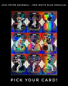 2022 Panini Prizm Baseball RED WHITE BLUE PRIZMS with Rookies You Pick the Card - Picture 1 of 1