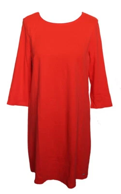 S3 DAMENKLEID  SOMMERKLEID KLEID JERSEYKLEID 3/4 ARM HELLES ROT TOM TAILOR L 40 - Image 1 of 4