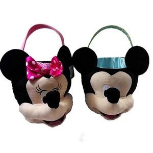 LOT: Disney Mickey & Minnie Mouse JUMBO ( ~16x10x14") Soft Easter Baskets ~ NICE - Picture 1 of 22