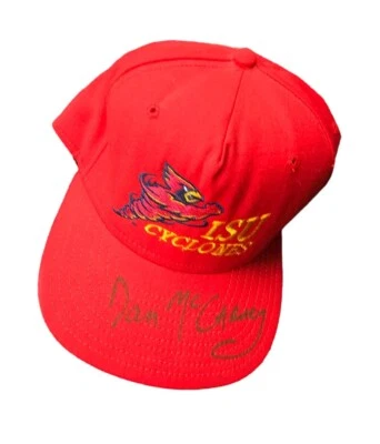 Vintage New Era Pro Model Iowa State ISU Cyclones Cap Hat Signed Coach McCarney - Image 1 of 4