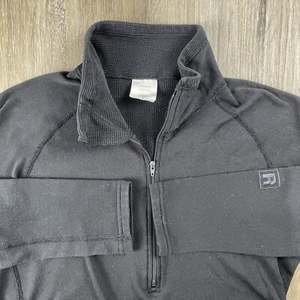 Patagonia R1 Top Thermal Sz M Black Base Layer Waffle Knit 1/4 Zip Y2K Polartec - Picture 1 of 9