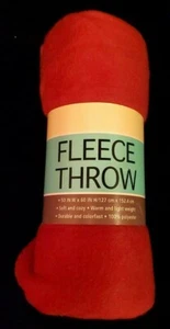 Brand New "Rite Aid Fleece Throw Blanket" Red  (50" x 60" ,Soft, 100% Polyester) - Picture 1 of 3