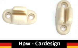 MERCEDES W113 CLIPS HALTER BEFESTIGUNG SONNENBLENDE SUNVISOR 2 Stück CREME - Picture 1 of 3