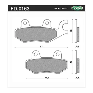 Newfren Rear Brake Pads for Kawasaki KLR650 2008-2021 >Tour Sintered - Picture 1 of 1