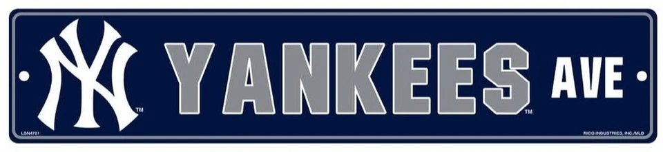 New York Yankees Team Color Street Sign Décor 5" x 24" - Image 1 of 1