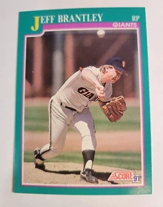 Tarjeta de béisbol 1991 Score Jeff Brantley #160 Giants relieve petcher - Imagen 1 de 6