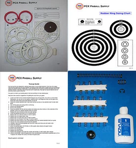 1975 Gottlieb Spirit of 76 Flipper Basic Tuning Kit - inklusive Gummiring Set - Bild 1 von 2