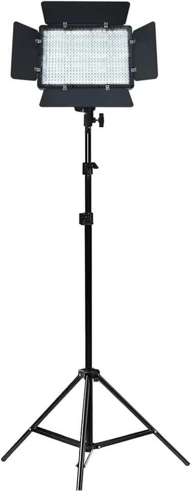 LimoStudio PPH300 LED Light Panel with Barn Doors and tripod stand - Image 1 of 4