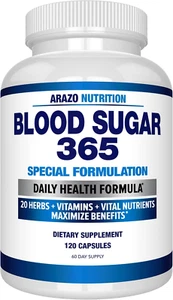 Blood Sugar 365 Supplement – Supports Healthy Energy Levels - 120 Herbal Pills - - Picture 1 of 12