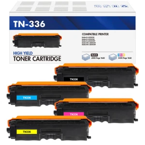 Tóner compatible con 4 piezas Brother TN-336 TN336 HL-L8350CDW MFC-L8850CDW MFC-L8600CDW - Imagen 1 de 8