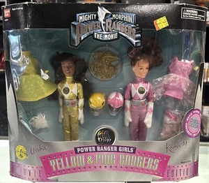 Mighty Morphin Power Rangers Movie Edition AISHA & KIMBERLY Yellow & Pink Dolls - Picture 1 of 23