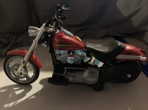 Harley Davidson 12" New Bright Fat Motorcycle Collectible Red Drives Works - Picture 1 of 10