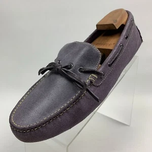 Mocassini da guida Cole Haan in pelle viola mocassini rotondi punta tonda scarpe allacciate taglia 10M - Foto 1 di 11