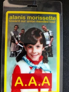 ALANIS MORISSETTE Backstage Pass Laminate A.A.A - Picture 1 of 1