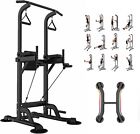 Power Tower Dip Station Pull Up Bar Exercise Adjustable With pads 