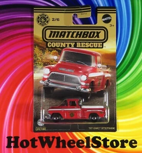 2023 Matchbox Red '57 GMC STEPSIDE County Rescue Fire MB11-111623 - Picture 1 of 7