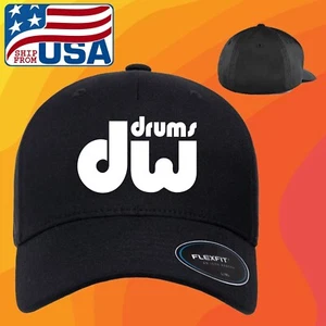 DW Drums Company Black Hat Baseball Cap Size S/M and L/XL - Picture 1 of 3