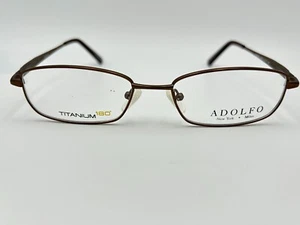 Adolfo Eyeglasses 180 Degree General BRN 53 17 140 Brown Flex Titanium - Picture 1 of 4