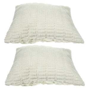 2pcs Plush Throw Pillowcase Pillow Cover Sqaure Couch Cushion Pillow Case - Picture 1 of 12