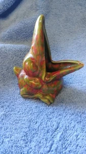 Vintage Big Mouth Baby Bird Ashtray Rare green speckled orange coloring - Picture 1 of 8