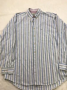 Shelter Island Outfitters Mens XL Shirt Striped Button-Up Pockets Cotton #3144 - Imagen 1 de 11