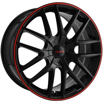 Touren TR60 20x8.5 5x4.5"/5x120 +20mm Black/Red Wheel Rim 20" Inch Foto 1 de 4