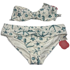 Juego de 2 bikini Agua Bendita x Target Seahorse/Shells Coastal Grandma nuevo con etiquetas playa - Imagen 1 de 9