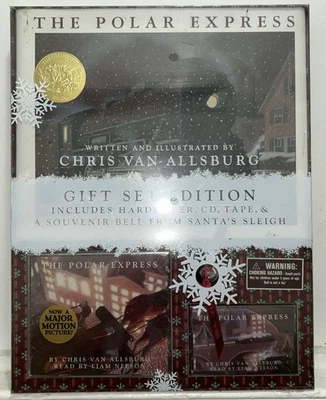 The Polar Express Gift Set ~ Hardcover Book Audiobook CD Cassette Tape Bell NEW! - Image 1 of 4