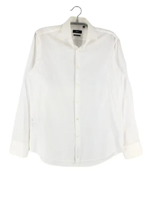 HUGO BOSS Camisa Casual Formal Gerald Estándar Blanco Hombre Talla M (40- - Imagen 1 de 4