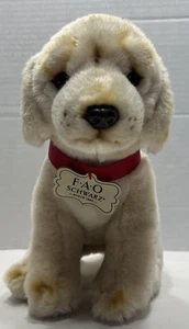 FAO Schwarz Plush Yellow Labrador Puppy Dog 10" Realistic Stuffed Animal Toy - Picture 1 of 15