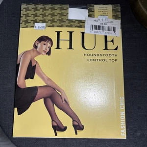 Hue Pantyhose Control top, micro mesh sz 2 black NEW #5966 - Picture 1 of 6
