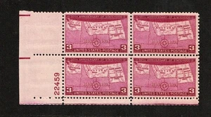 1939 U.S. Commems Four States STATEHOOD PLT#BLK OF 4 Sc#858 M/NH/OG^ - Picture 1 of 1