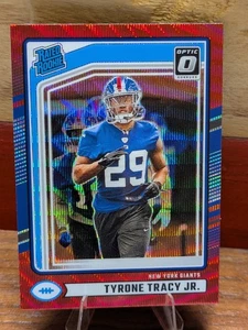 2024 Panini Donruss - Rated Rookie Tyrone Tracy Jr. #364 Optic Preview Red Wave - Picture 1 of 2