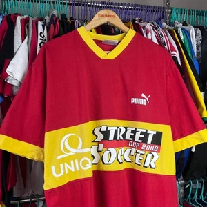 Vintage 00s Puma Street Soccer Cup Tshirt Retro Fußball Größe L - Bild 1 von 10
