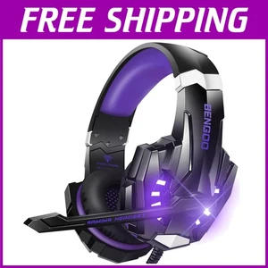 Versatile Gaming Headset for PS5, Xbox, and PC - Over-Ear, Purple Design - Picture 1 of 9