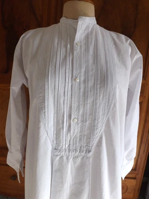 chemise d'homme à plastron , taille L, ancienne - Photo 1/4