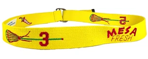 Varsity Cinture Cintura in Tela Giallo, Rosso, Verde 42,5" x 1,5" Dopamina D-Ring Sport - Foto 1 di 13