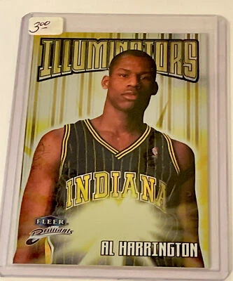 1998-99 Fleer Brilliants Illuminators Rookie Insert Al Harrington Pacers RC Holo - Image 1 of 3