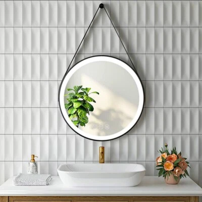 RUND Badspiegel Badezimmerspiegel mit LED Beleuchtung Touch Anti-Beschlag 60/80 - Bild 1 von 4