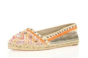 Womens HOUSE of HARLOW 1960 Multi-Color Leather Slip-on Flats Sz. 6 - Picture 1 of 5