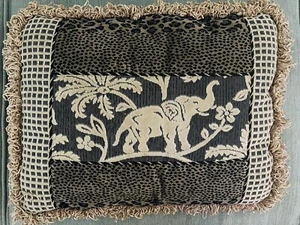 Sweet Dreams Neiman Marcus Velvet accent Elephant animal spots $300 Throw Pillow - Picture 1 of 5