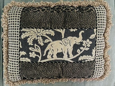 Sweet Dreams Neiman Marcus Velvet accent Elephant animal spots $300 Throw Pillow - Image 1 of 4