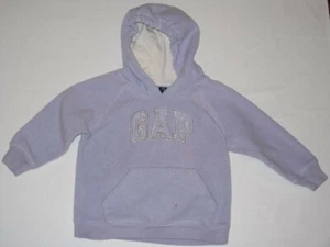Girls Baby Gap Light Purple Logo Fleece Hoodie Size 4 - Picture 1 of 4