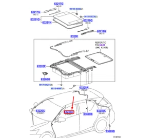 LEXUS CT ZWA10 Left Sliding Roof Drain Hose 6324076010 NEW GENUINE - Picture 1 of 2