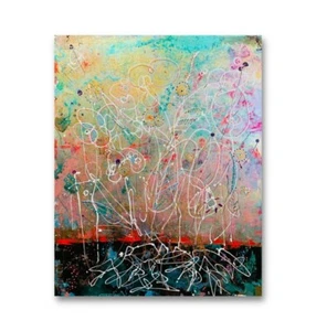 Abstract Acrylic Painting 1,0 m×0,8 m on Stretched Canvas - Picture 1 of 4