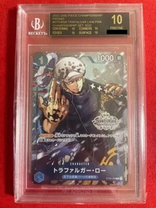 One Piece Championship ST03-008 Trafalgar Law BGS 10 Etiqueta Negra PRÍSTINO Japón - Imagen 1 de 2